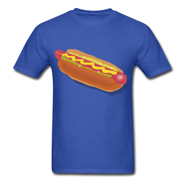 blue hotdog shirt L
